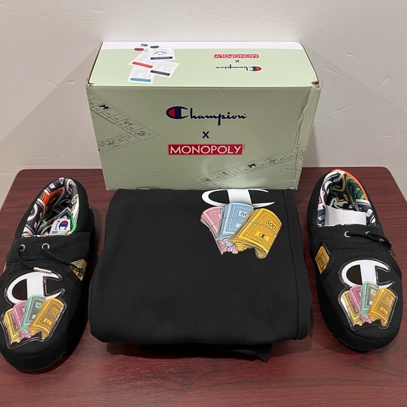 Champion x Monopoly, Reverse Weave Sweatpants, Black - Picture 12 of 16